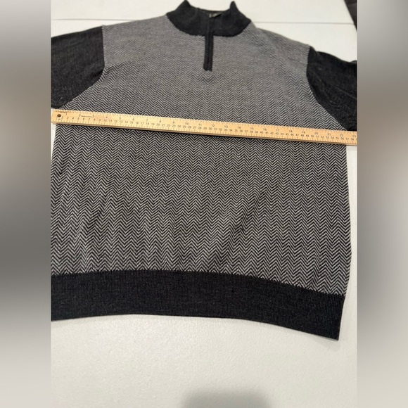 MARCO FIORY ITALY sweater 1/4 zip 100 Merino wool size  L - Picture 6 of 9